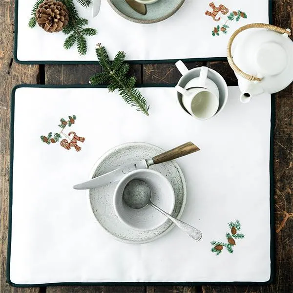 Langkilde & Søn - Julunderlägg med julbock - 38 x 50 cm.