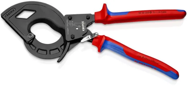 Knipex kabelsax (spärrprincip, 3-växlad) svart atramentiserad, med flerkomponentshandtag 320 mm