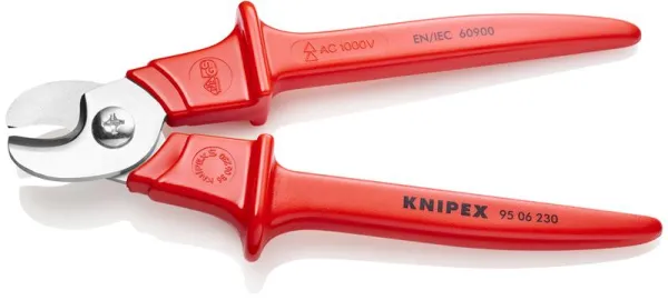 Knipex kabelsax med plastbelagda isolerade handtag, plastbelagd, VDE-godkänd 230 mm