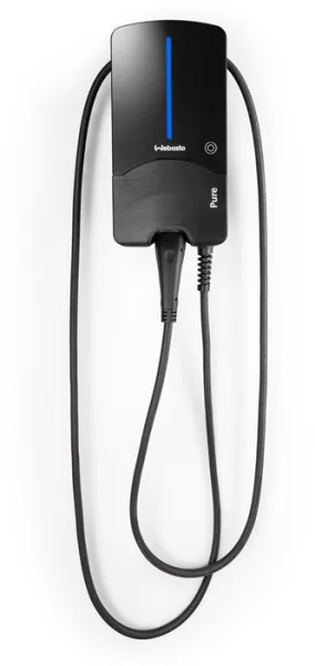 Webasto Pure Laddbox 22 kW Type 2 Black Edition med 7 m kabel - Integrerat Type B jordfelsbrytare