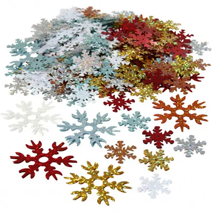 Paljetter, ass. färger, diam. 25+45 mm, 250 g/ 1 förp.