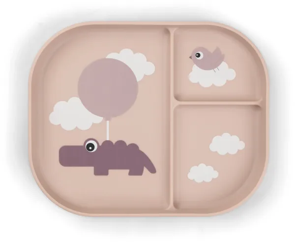 Foodie delad tallrik Happy clouds Puder